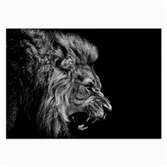 Angry Male Lion Roar Large Glasses Cloth (2 Sides) by Wav3s