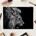 Angry Male Lion Roar Cosmetic Bag (XL) Back