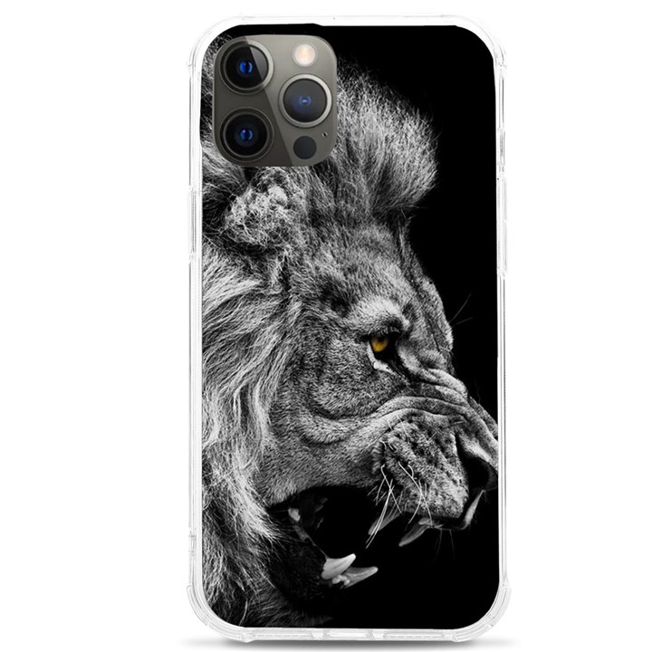 Angry Male Lion Roar iPhone 12 Pro max TPU UV Print Case