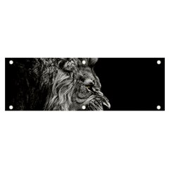 Angry Male Lion Roar Banner And Sign 6  X 2  by Wav3s