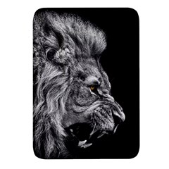 Angry Male Lion Roar Rectangular Glass Fridge Magnet (4 Pack) by Wav3s