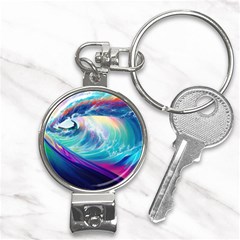 Wave Ocean Sea Tsunami Nautical Nature Water Nail Clippers Key Chain by Wav3s