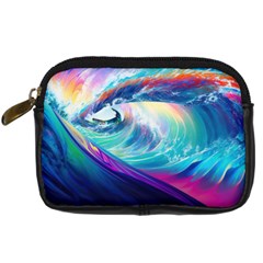 Wave Ocean Sea Tsunami Nautical Nature Water Digital Camera Leather Case by Wav3s