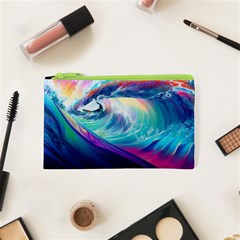 Wave Ocean Sea Tsunami Nautical Nature Water Cosmetic Bag (xs) by Wav3s