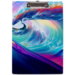 Wave Ocean Sea Tsunami Nautical Nature Water A4 Acrylic Clipboard by Wav3s