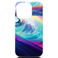 Wave Ocean Sea Tsunami Nautical Nature Water Iphone 14 Pro Black Uv Print Case by Wav3s