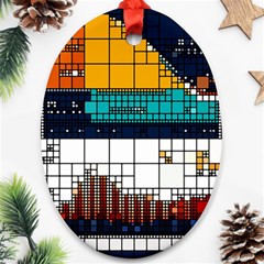 Abstract Statistic Rectangle Classification Ornament (oval) by Wav3s