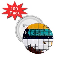 Abstract Statistic Rectangle Classification 1 75  Buttons (100 Pack)  by Wav3s