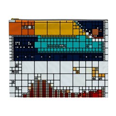 Abstract Statistic Rectangle Classification Cosmetic Bag (xl) by Wav3s