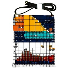 Abstract Statistic Rectangle Classification Shoulder Sling Bag by Wav3s