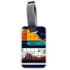 Abstract Statistic Rectangle Classification Luggage Tag (two Sides) by Wav3s