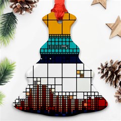 Abstract Statistic Rectangle Classification Christmas Tree Ornament (two Sides) by Wav3s