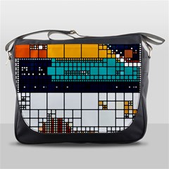 Abstract Statistic Rectangle Classification Messenger Bag by Wav3s