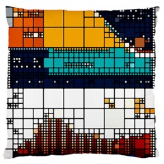 Abstract Statistic Rectangle Classification Standard Premium Plush Fleece Cushion Case (one Side) by Wav3s