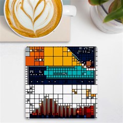 Abstract Statistic Rectangle Classification Uv Print Square Tile Coaster  by Wav3s