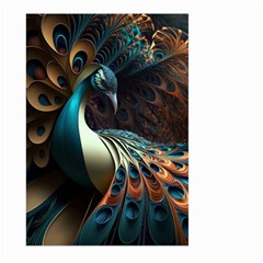 Peacock Bird Feathers plumage Colorful Texture Abstract Large Garden Flag (Two Sides)