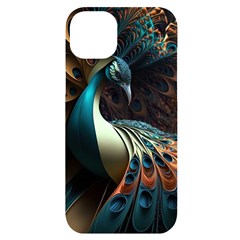 Peacock Bird Feathers plumage Colorful Texture Abstract iPhone 14 Plus Black UV Print Case