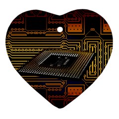 Processor Cpu Board Circuit Ornament (heart) by Wav3s