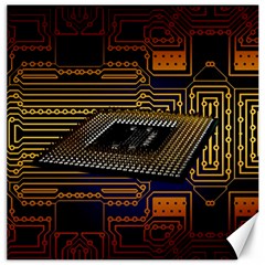 Processor Cpu Board Circuit Canvas 12  X 12  by Wav3s