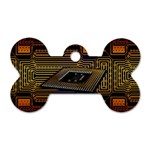 Processor Cpu Board Circuit Dog Tag Bone (Two Sides) Front