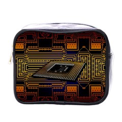 Processor Cpu Board Circuit Mini Toiletries Bag (one Side) by Wav3s