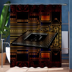 Processor Cpu Board Circuit Shower Curtain 60  X 72  (medium)  by Wav3s