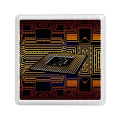 Processor Cpu Board Circuit Memory Card Reader (square) by Wav3s