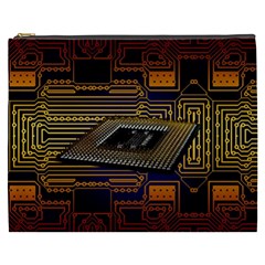 Processor Cpu Board Circuit Cosmetic Bag (xxxl) by Wav3s