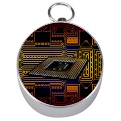 Processor Cpu Board Circuit Silver Compasses by Wav3s