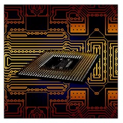 Processor Cpu Board Circuit Square Satin Scarf (36  X 36 ) by Wav3s