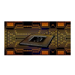 Processor Cpu Board Circuit Satin Wrap 35  X 70  by Wav3s