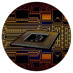 Processor Cpu Board Circuit Round Trivet by Wav3s