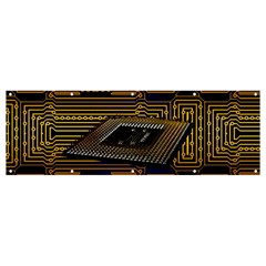 Processor Cpu Board Circuit Banner And Sign 12  X 4  by Wav3s