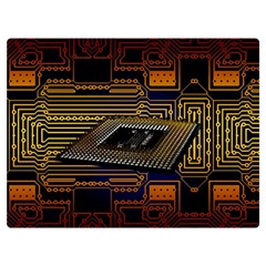 Processor Cpu Board Circuit Premium Plush Fleece Blanket (extra Small) by Wav3s