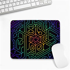 Circuit Hexagonal Geometric Pattern Background Pattern Small Mousepad