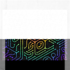 Circuit Hexagonal Geometric Pattern Background Pattern Rectangular Jigsaw Puzzl