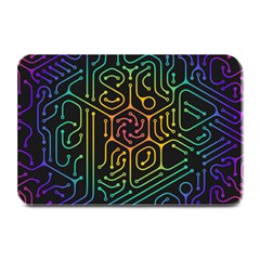 Circuit Hexagonal Geometric Pattern Background Pattern Plate Mats