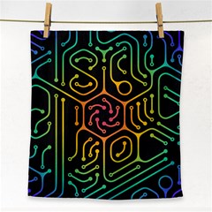 Circuit Hexagonal Geometric Pattern Background Pattern Face Towel