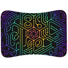 Circuit Hexagonal Geometric Pattern Background Pattern Velour Seat Head Rest Cushion