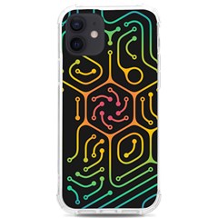 Circuit Hexagonal Geometric Pattern Background Pattern iPhone 12/12 Pro TPU UV Print Case