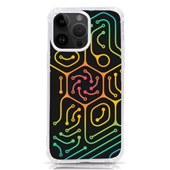 Circuit Hexagonal Geometric Pattern Background Pattern iPhone 14 Pro Max TPU UV Print Case