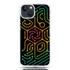 Circuit Hexagonal Geometric Pattern Background Pattern iPhone 13 TPU UV Print Case