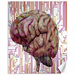 Brain Think Neurons Circuit Canvas 11  X 14  by Wav3s