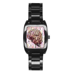 Brain Think Neurons Circuit Stainless Steel Barrel Watch by Wav3s