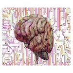 Brain Think Neurons Circuit Two Sides Premium Plush Fleece Blanket (Small) 50 x40  Blanket Front