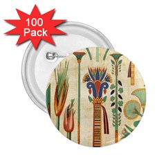 Egyptian Paper Papyrus Hieroglyphs 2 25  Buttons (100 Pack)  by Wav3s