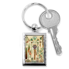 Egyptian Paper Papyrus Hieroglyphs Key Chain (rectangle) by Wav3s