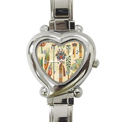 Egyptian Paper Papyrus Hieroglyphs Heart Italian Charm Watch by Wav3s