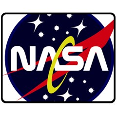 Nasa Insignia Two Sides Fleece Blanket (medium) by Wav3s