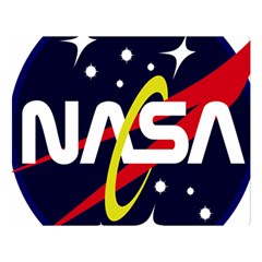 Nasa Insignia Two Sides Premium Plush Fleece Blanket (large) by Wav3s